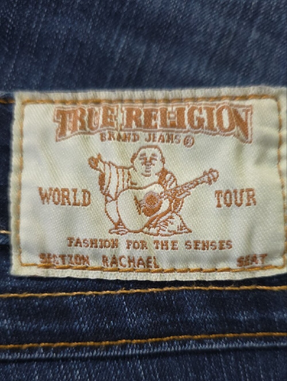 True Religion Women's Indigo Skinny Jeans with Contrast Stitching - Picture 8 of 8